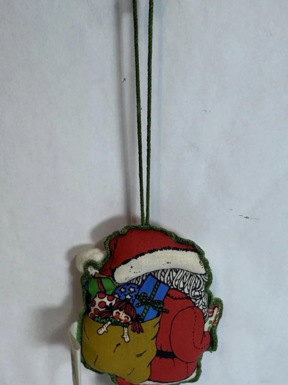 Hallmark Red and Green Santa Hanging Ornament